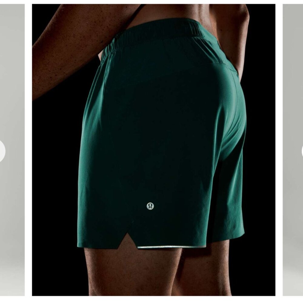 Lululemon Surge Lined Short 6" Teal Lagoon Men's Medium Athletic Workout Run - Picture 5 of 16